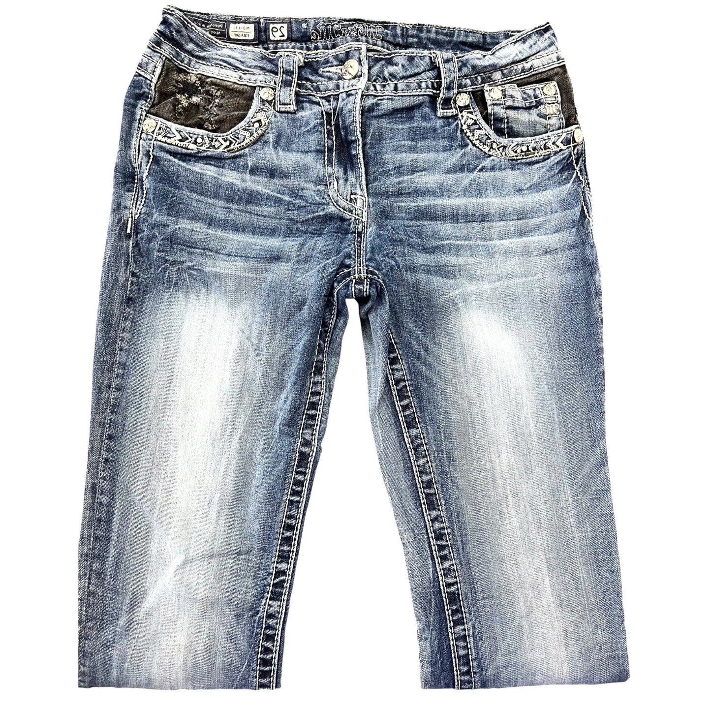 Miss Me Mid-Rise Straight Leg Jeans Size 29 Women's