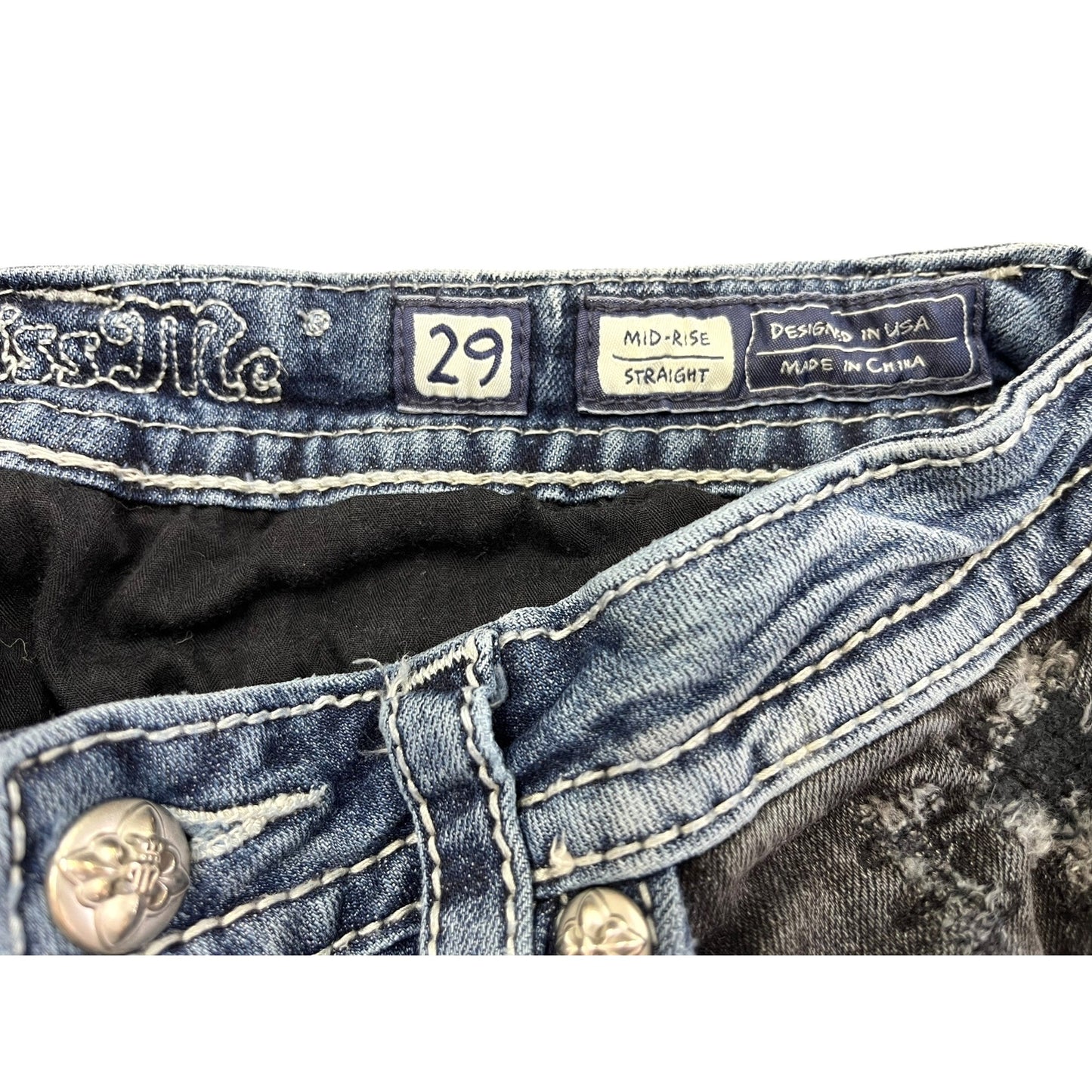 Miss Me Mid-Rise Straight Leg Jeans Size 29 Women's