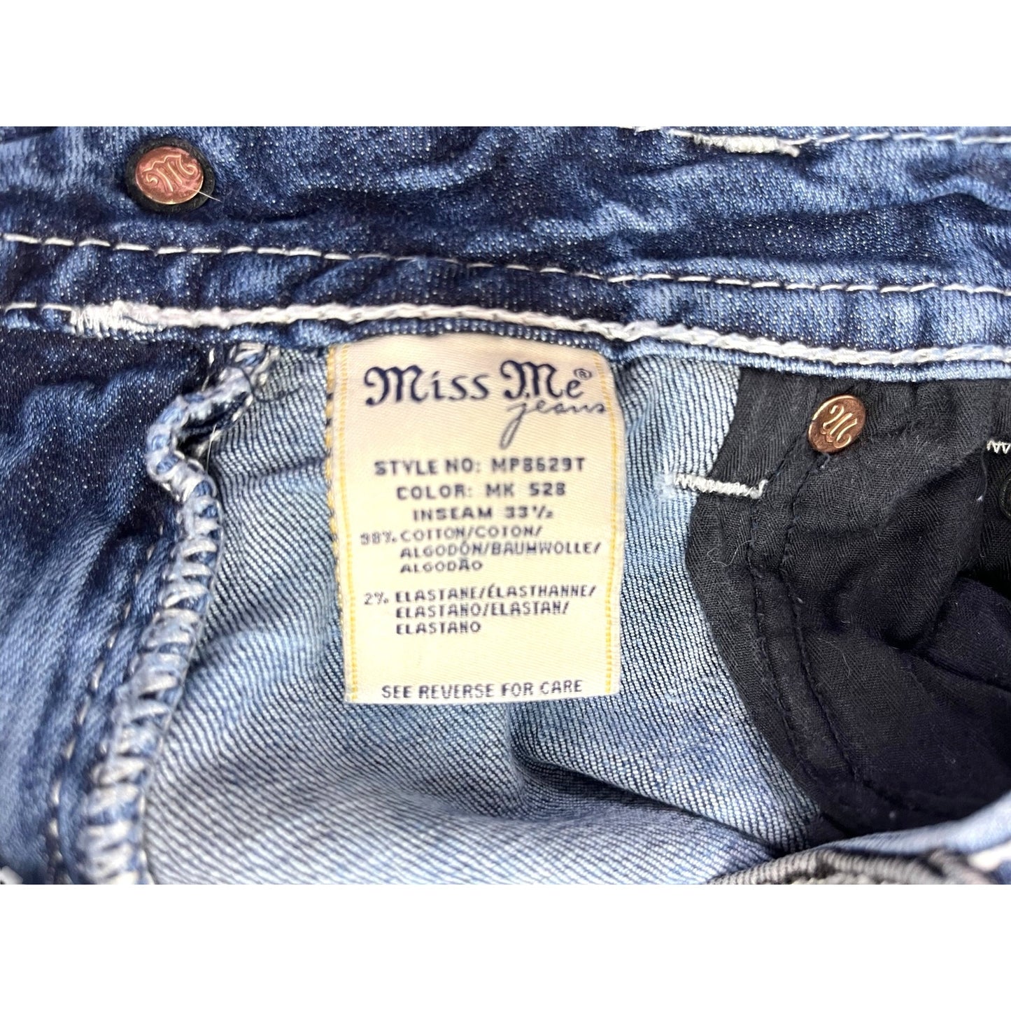 Miss Me Mid-Rise Straight Leg Jeans Size 29 Women's