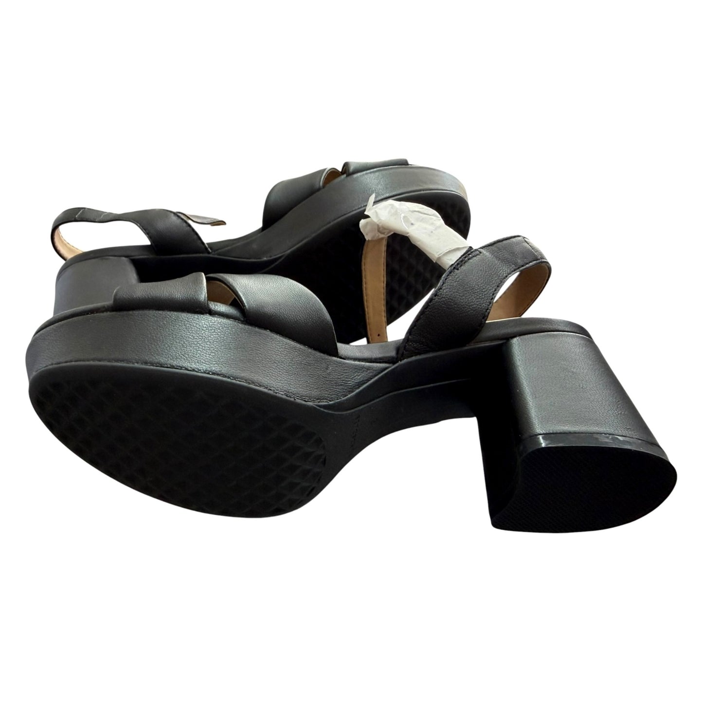 Aerosoles Black Platform Block Heel Sandals Size 6 New In Box