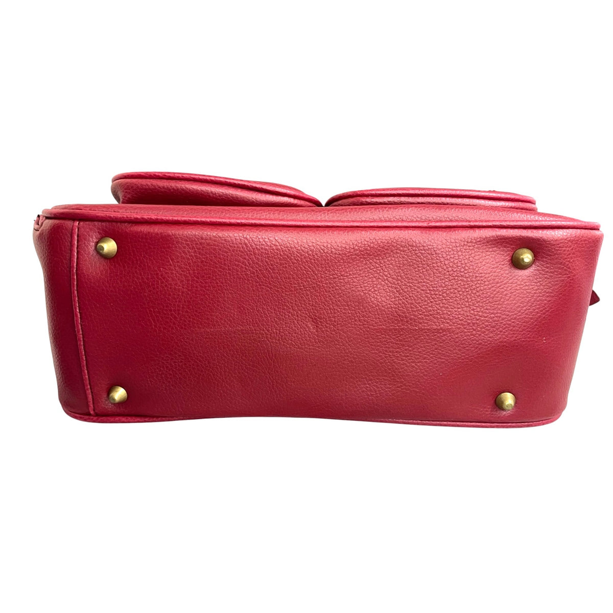 Simply GO Red Leather Travel Tote Bag With Pockets & Umbrella