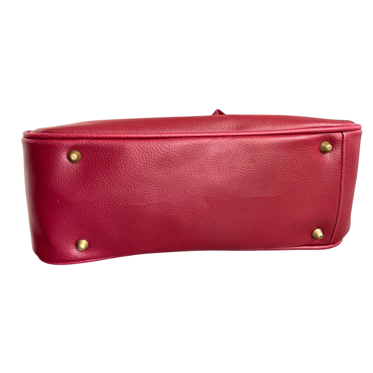 Simply GO Red Leather Travel Tote Bag With Pockets & Umbrella