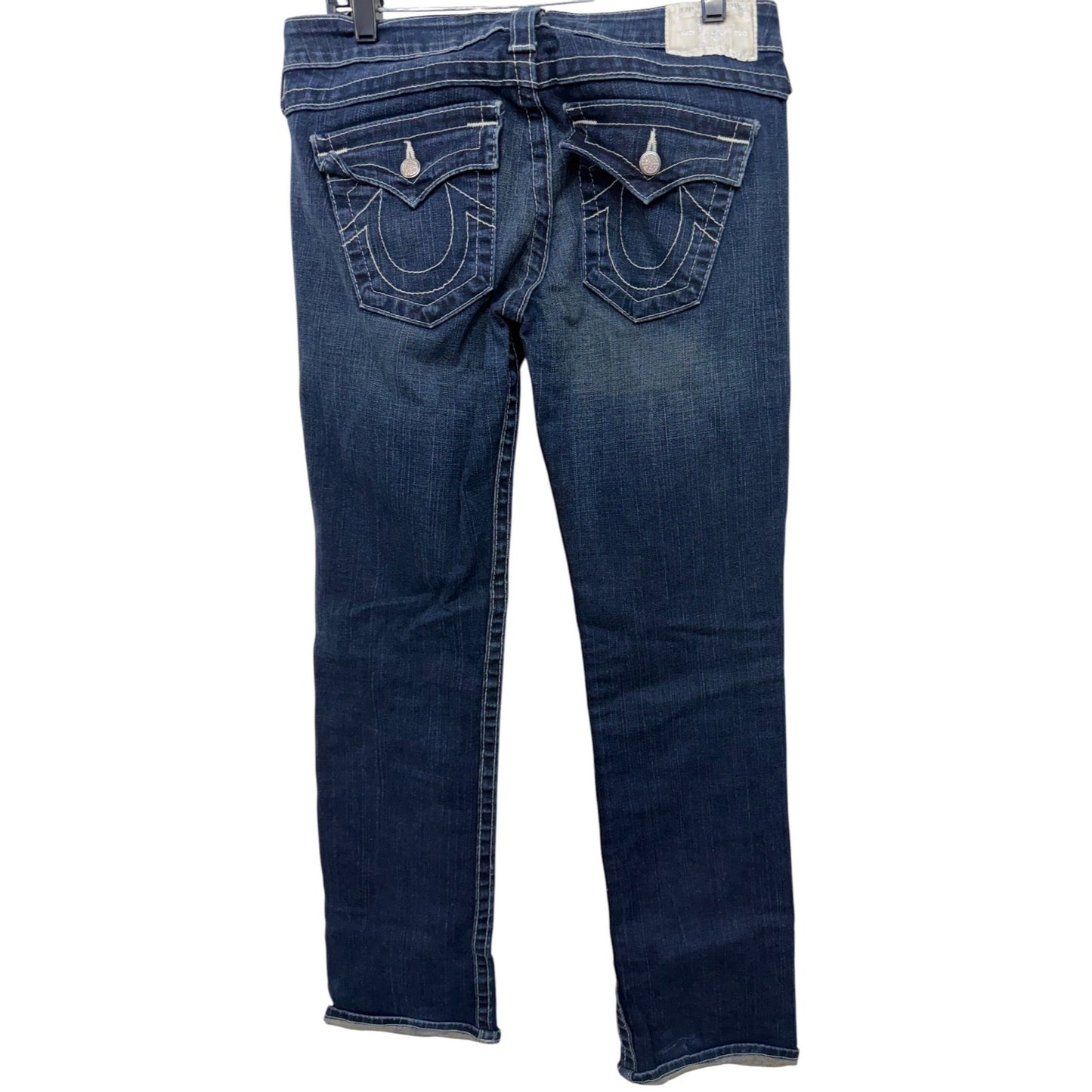 True Religion Women's Dark Wash Straight Leg Billy Jeans Size 29 Made In USA