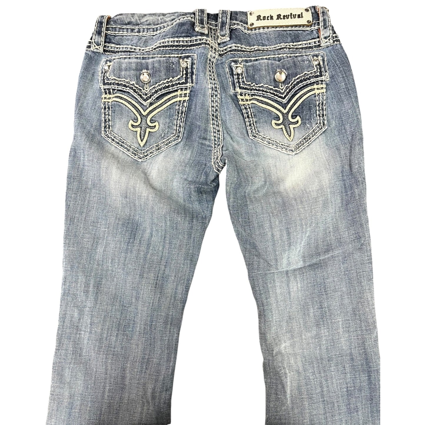 Rock Revival Donna B16 Distressed Bootcut Jeans Women's Size 29