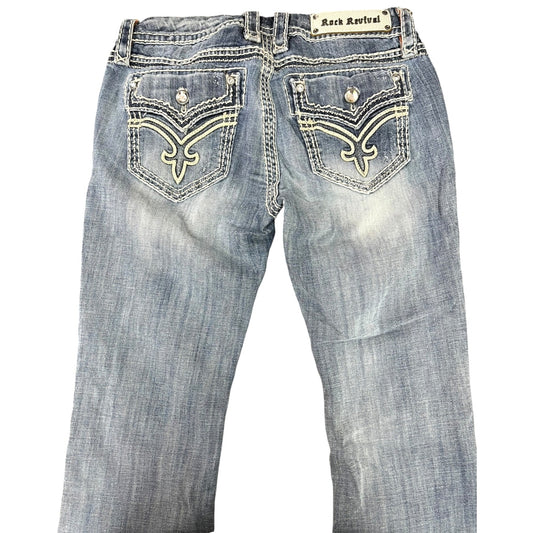 Rock Revival Donna B16 Distressed Bootcut Jeans Women's Size 29