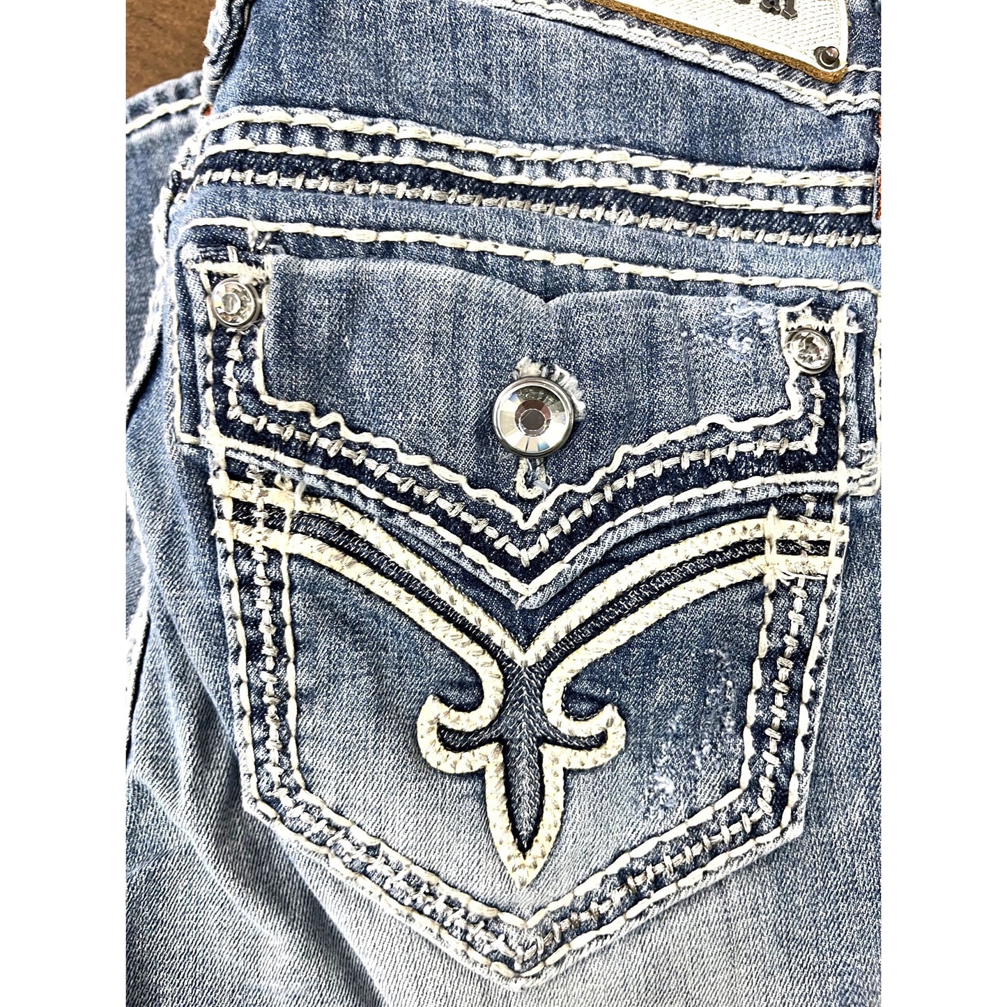 Rock Revival Donna B16 Distressed Bootcut Jeans Women's Size 29