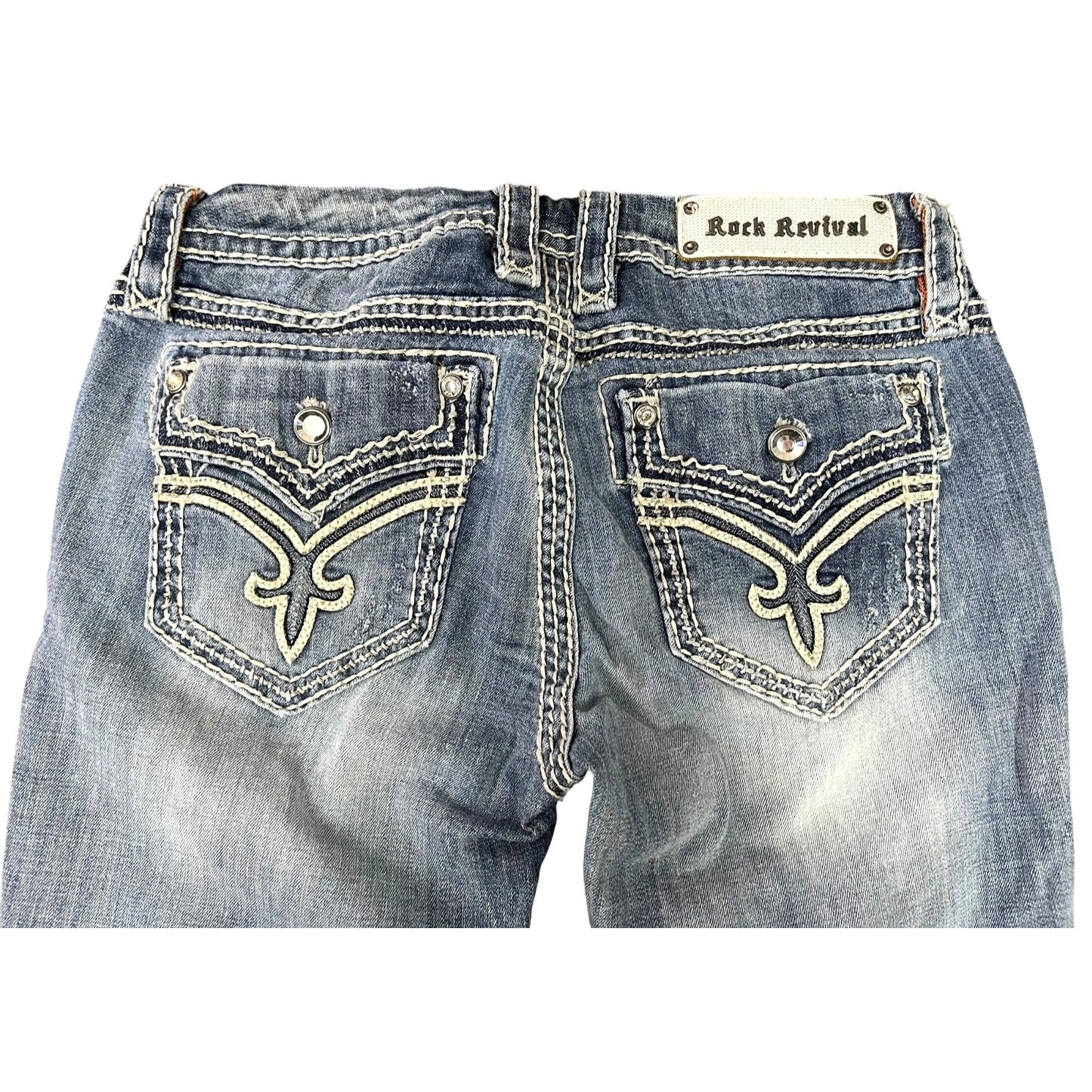 Rock Revival Donna B16 Distressed Bootcut Jeans Women's Size 29