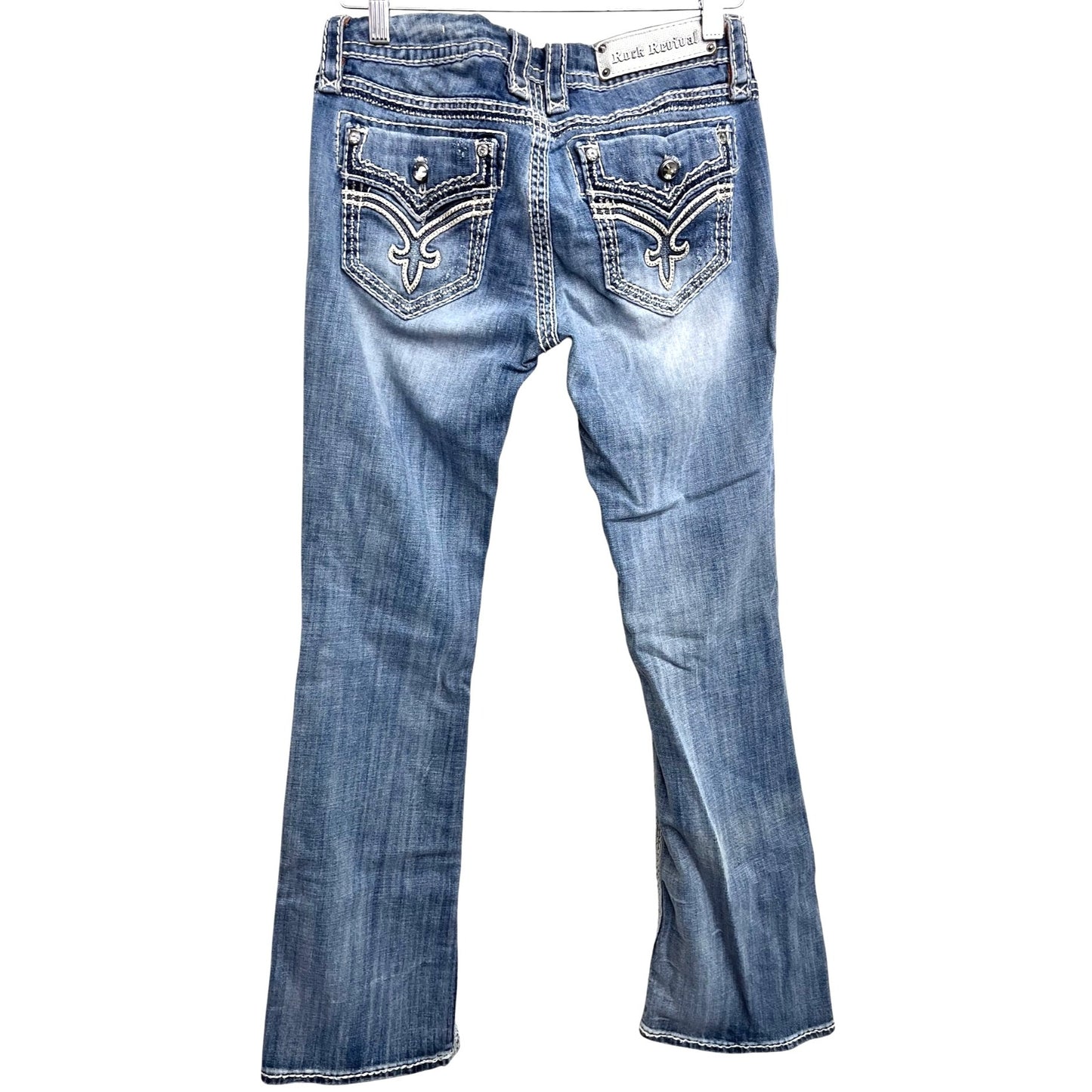Rock Revival Donna B16 Distressed Bootcut Jeans Women's Size 29