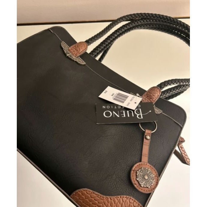 Bueno Collection Black & Brown Women's Handbag NWT