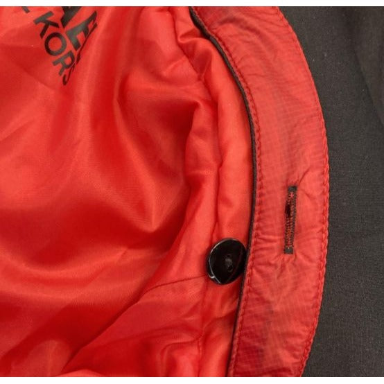 Michael Kors Red Women's Packable Quilted Hooded Puffer Jacket Red XL