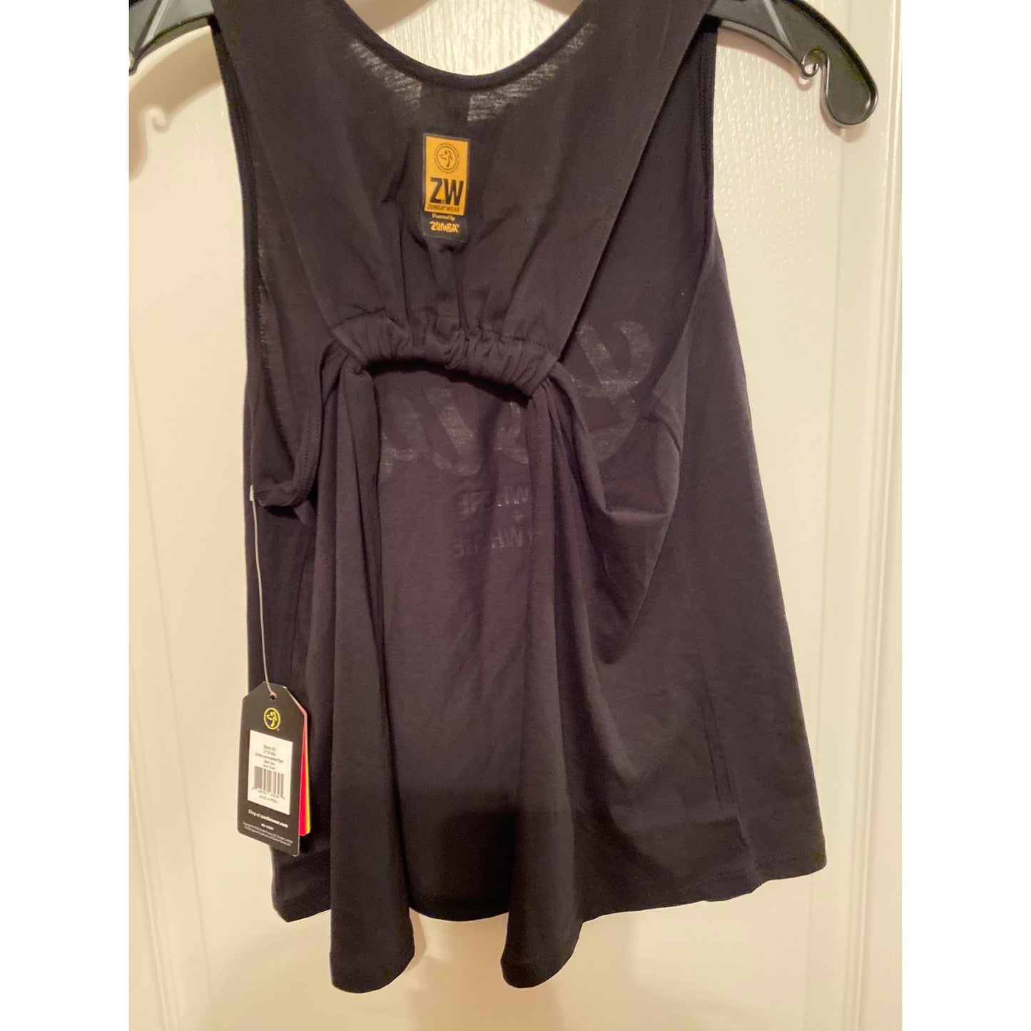 NWT Small Zumba Black Open Back Tank