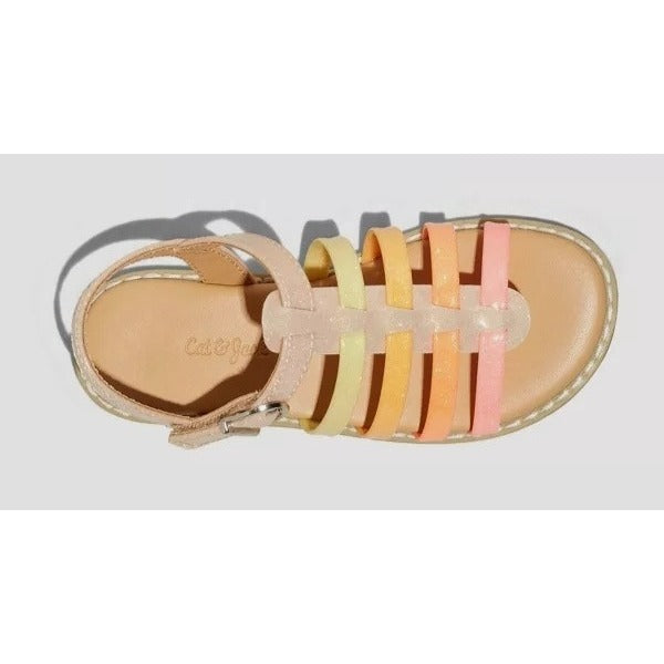 Girls Cat & Jack Multicolor Shanel Fisherman Sandals Size 9 NWOT