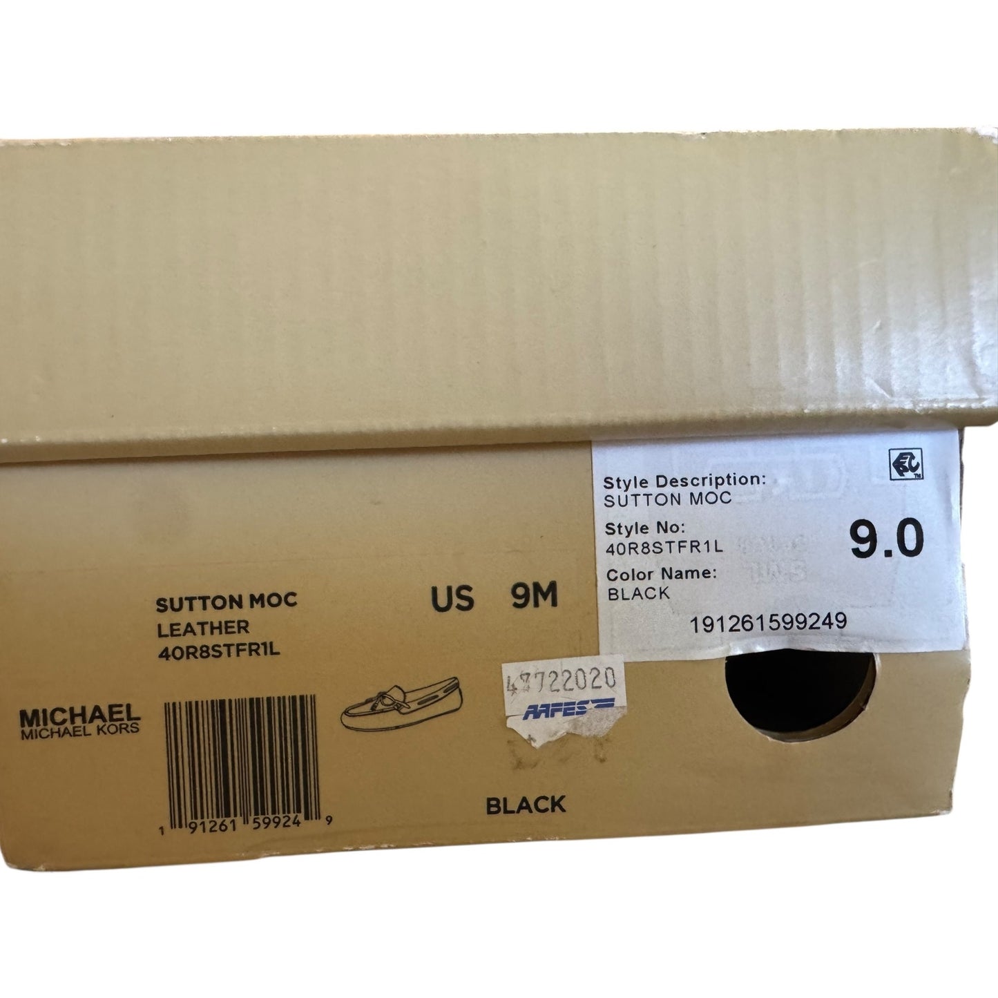 Michael Kors Sutton Moc Leather Loafers Black Size 9M