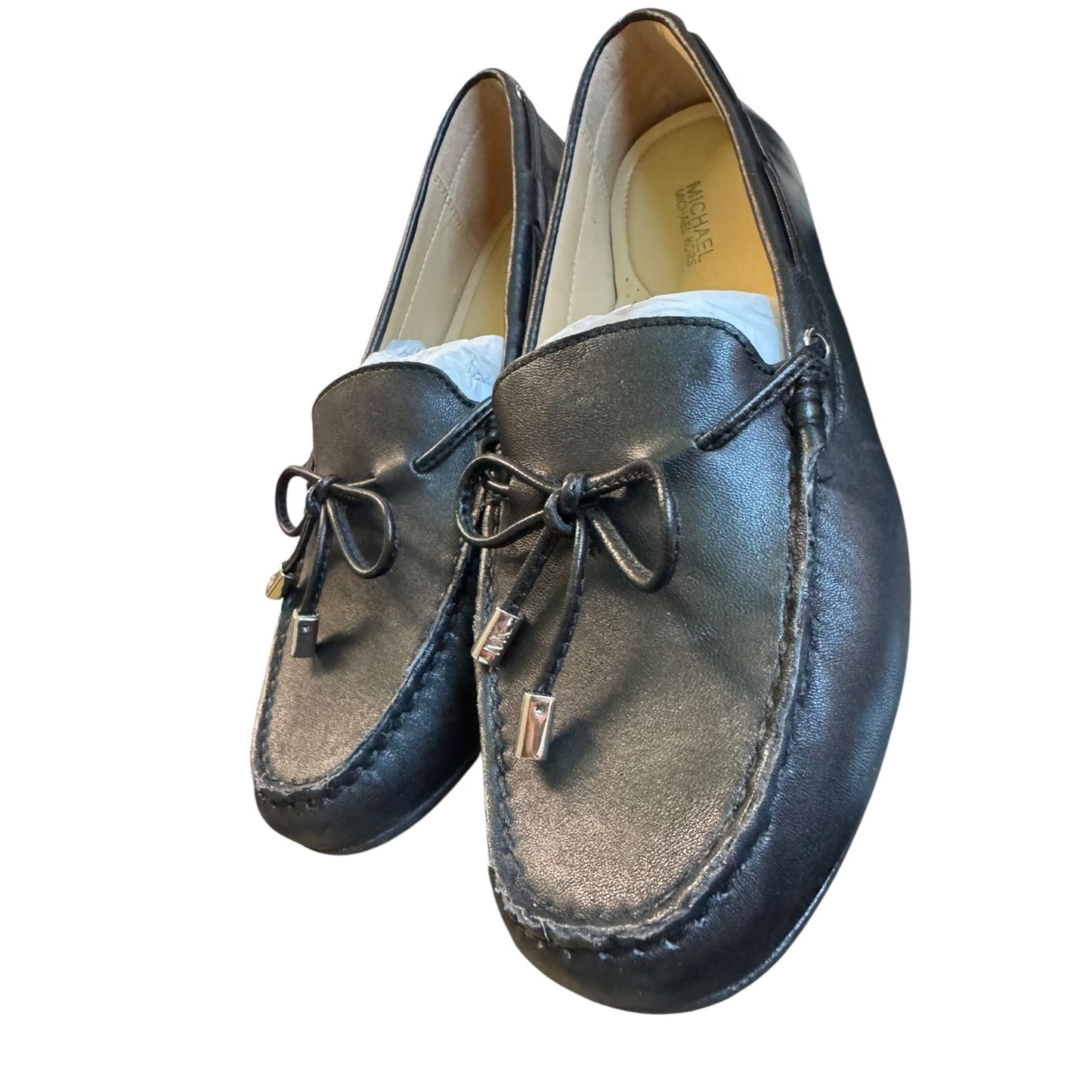 Michael Kors Sutton Moc Leather Loafers Black Size 9M