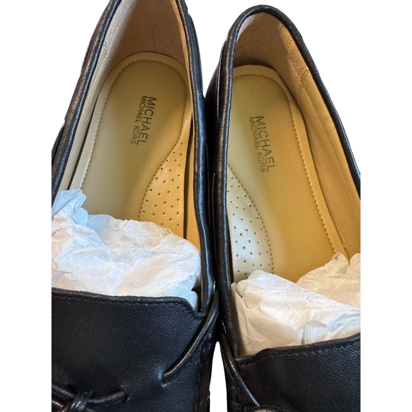 Michael Kors Sutton Moc Leather Loafers Black Size 9M
