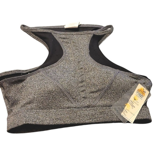 C&C California Women's Heather Gray XS Racerback Sports Bra