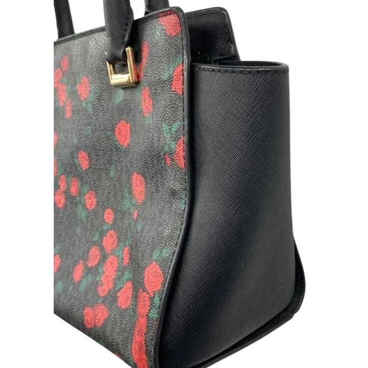 Michael Kors Rose-Print Selma Large Satchel Handbag