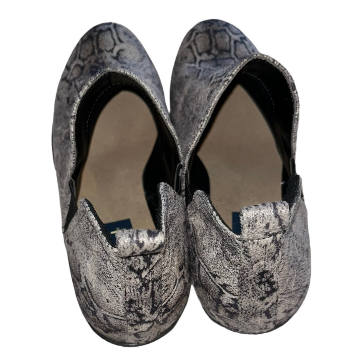 Natural Reflections Snake Print Soft Ankle Booties Size 8 Comfortable Low Heel Slip-On Booties