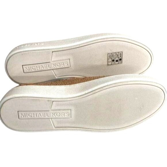 Michael Kors Skyler Knit Womens Rose Gold Slip-On Sneakers 7