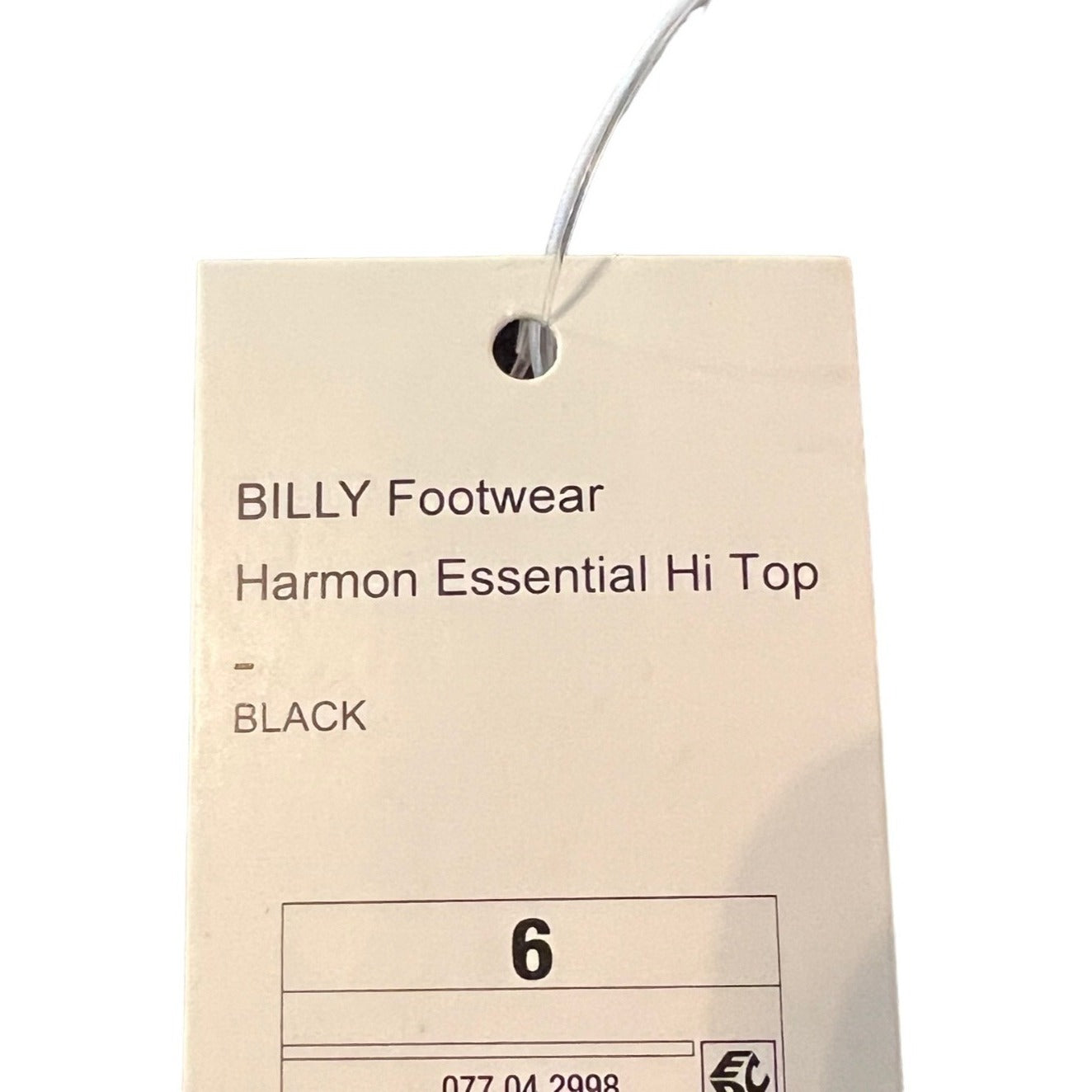Billy Footwear Harmon Essential Hi Top Black Canvas Shoes Women's Size 6