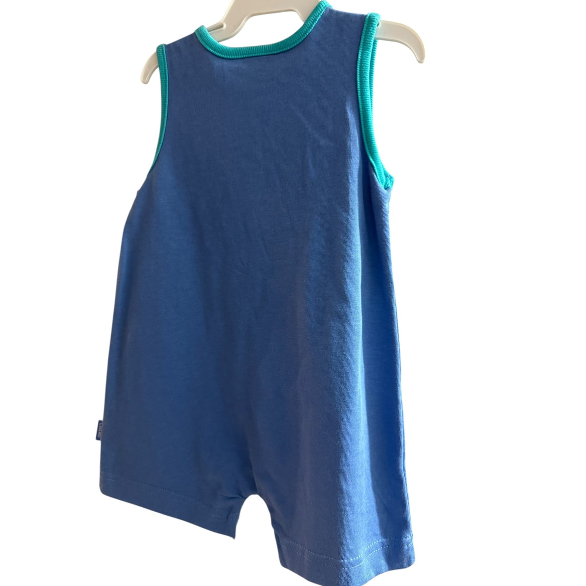 Carters BabySoft Basics Blue Romper With Truck Embroidery Size 3-6 Months