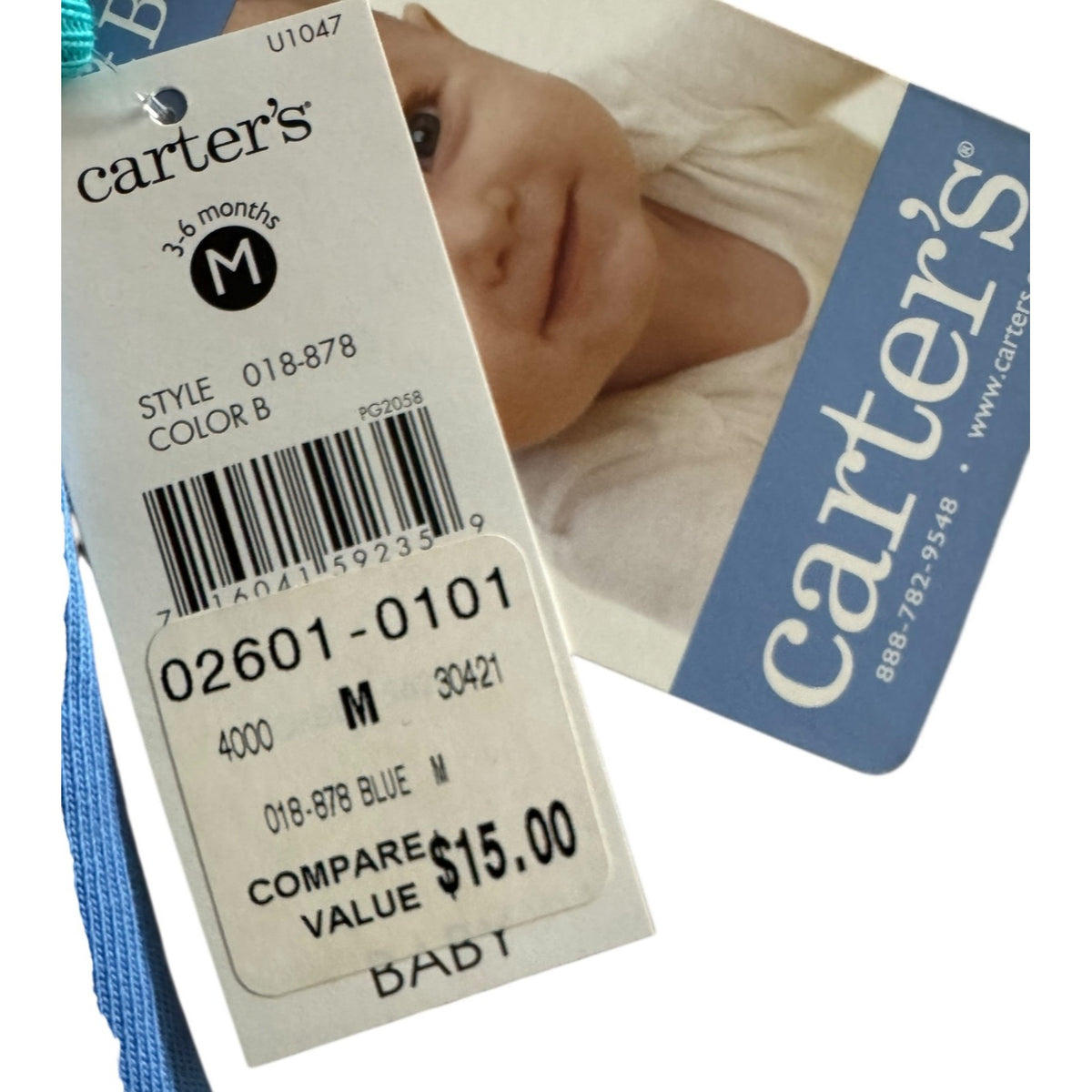 Carters BabySoft Basics Blue Romper With Truck Embroidery Size 3-6 Months