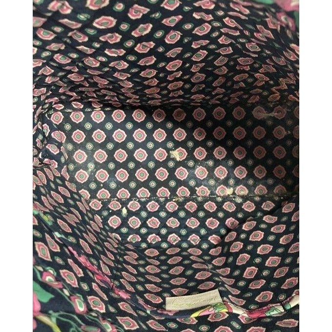 Vera Bradley Floral Paisley Quilted Tote Bag With Interior Pockets Multicolor 14"x14" Handmade Cotton