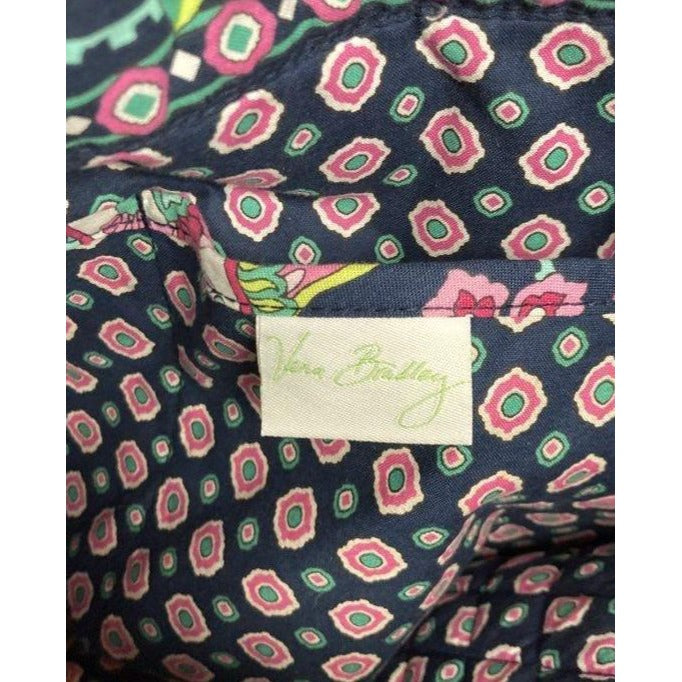 Vera Bradley Floral Paisley Quilted Tote Bag With Interior Pockets Multicolor 14"x14" Handmade Cotton