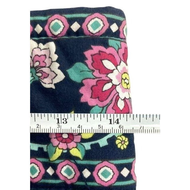 Vera Bradley Floral Paisley Quilted Tote Bag With Interior Pockets Multicolor 14"x14" Handmade Cotton