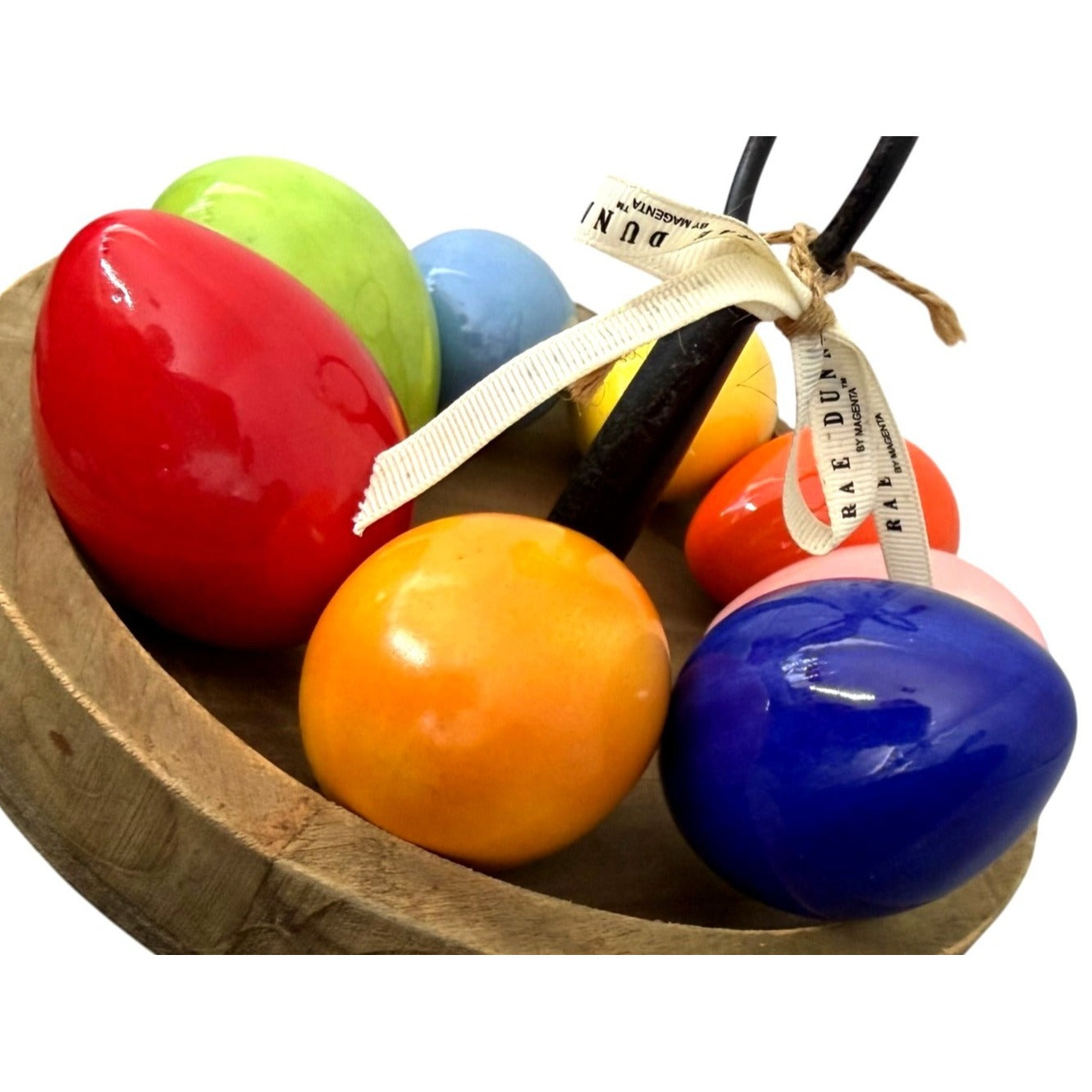 8 Hand painted Ceramic Easter Eggs