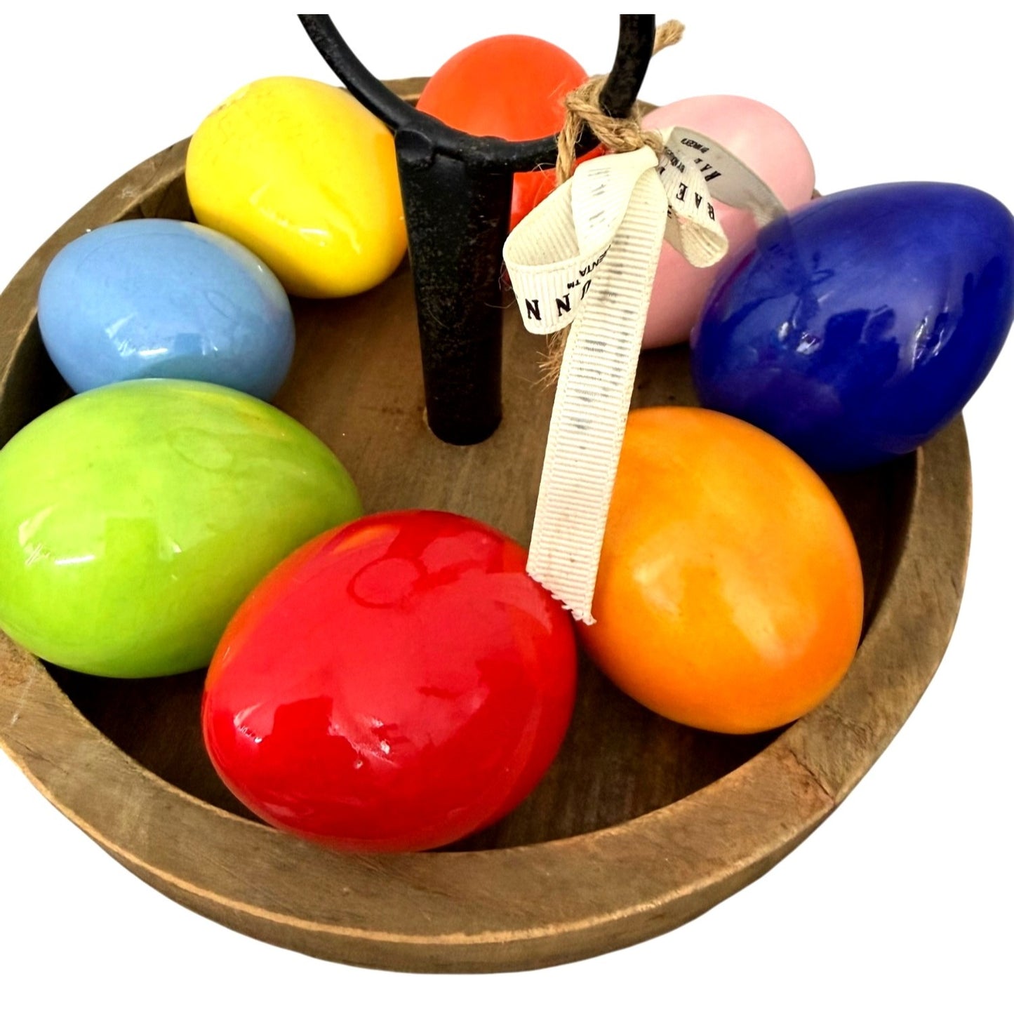 8 Hand painted Ceramic Easter Eggs
