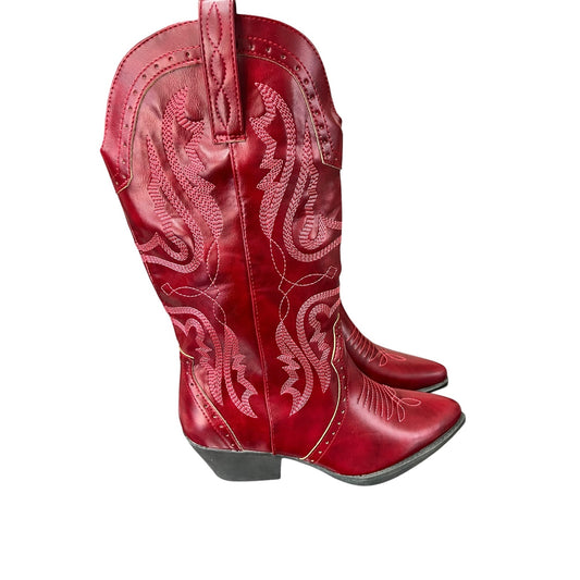 Red Women's Western Cowboy Boots