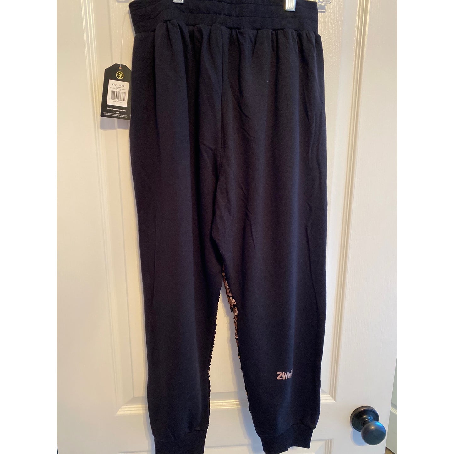 NWT XS Zumba Capri Glitz+Glam Sweat Pants