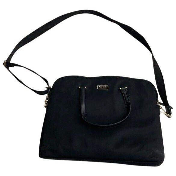 Kate Spade Black Nylon & Leather Shoulder Bag With Handles