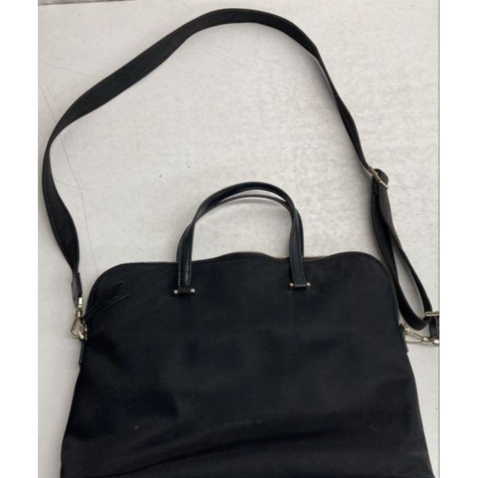 Kate Spade Black Nylon & Leather Shoulder Bag With Handles