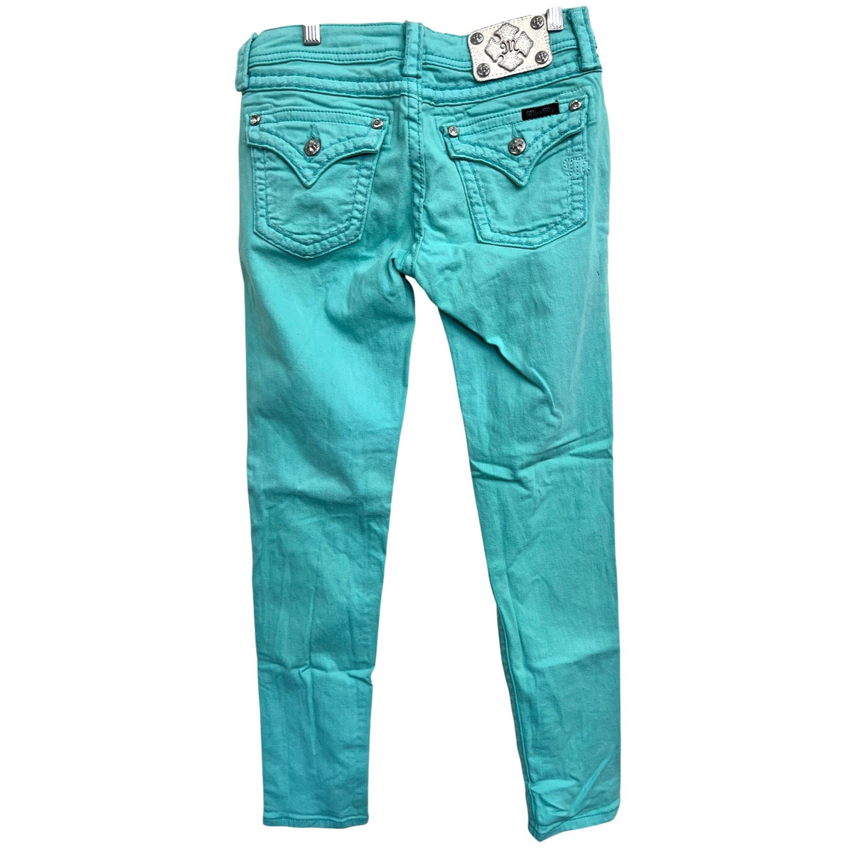 Miss Me Wome'ns Turquoise Ankle Skinny Jeans Size 28