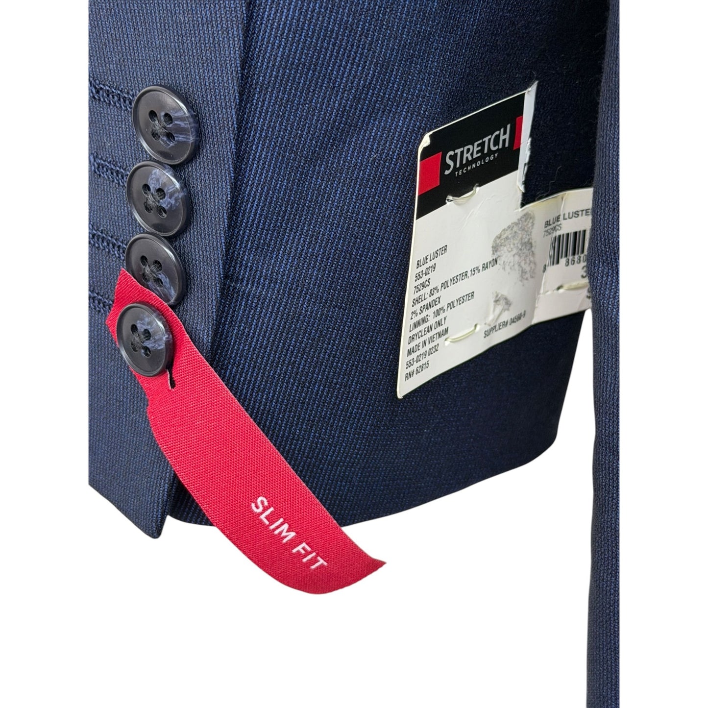 J. Ferrar 38 Blue Luster Regular Slim Fit Technology NWT $190