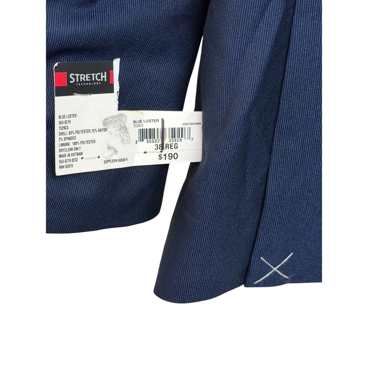 J. Ferrar 38 Blue Luster Regular Slim Fit Technology NWT $190