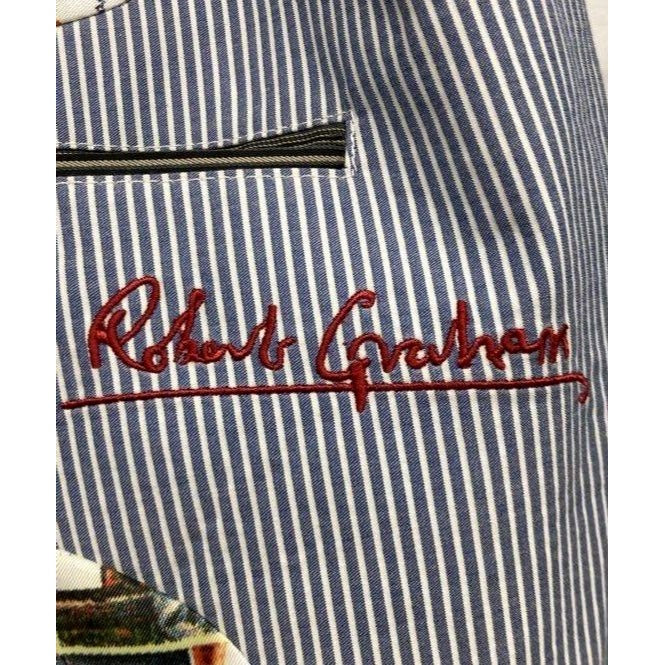 Robert Graham Mens Seersucker Blazer With Colorful Lining Size 40