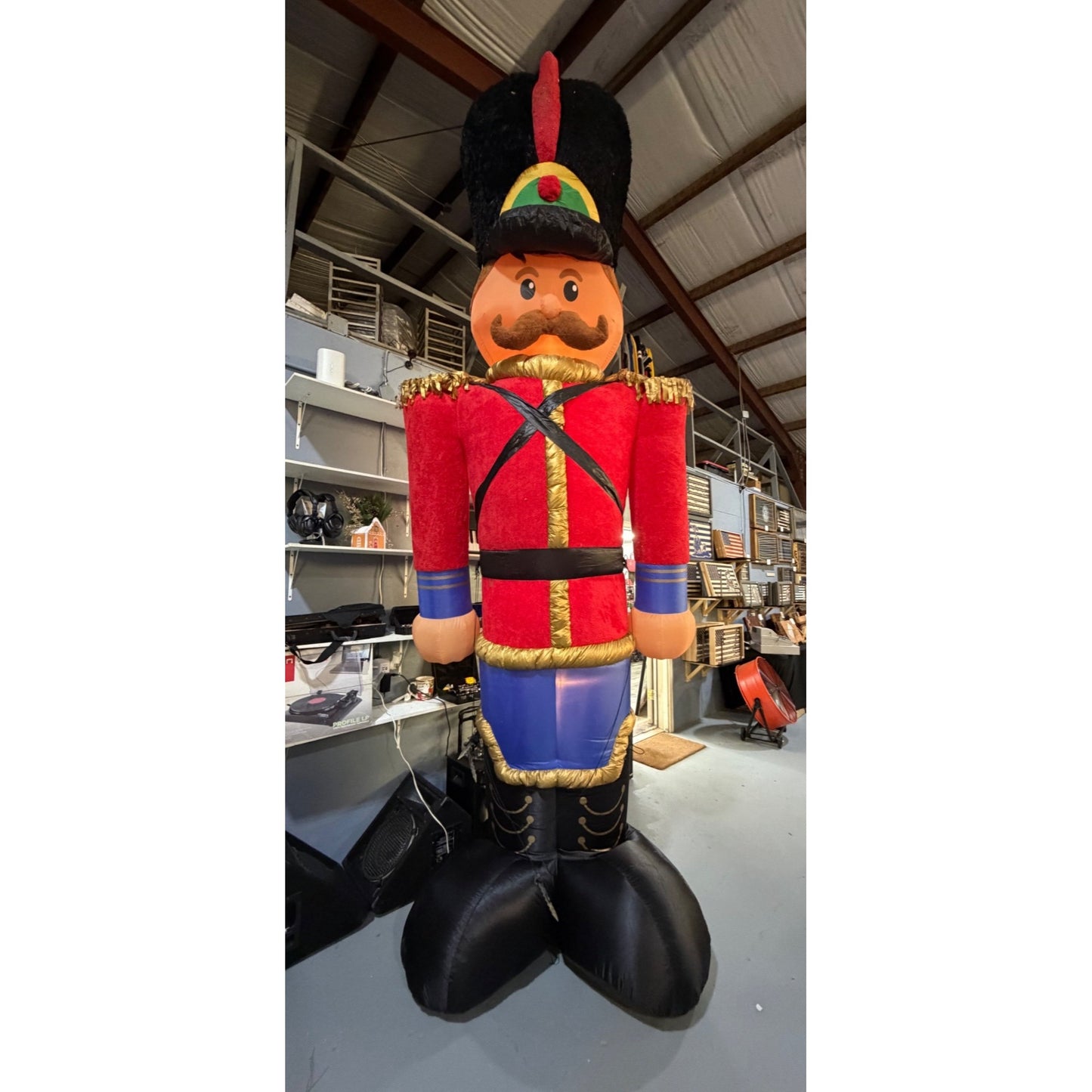 Gemmy 12-Foot Lighted Toy Soldier Christmas Inflatable With Built-In Lights