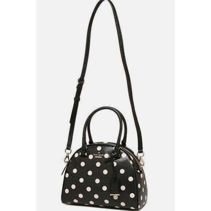 Kate Spade New York Black & Light Pink Polka Dot Leather Crossbody Bag