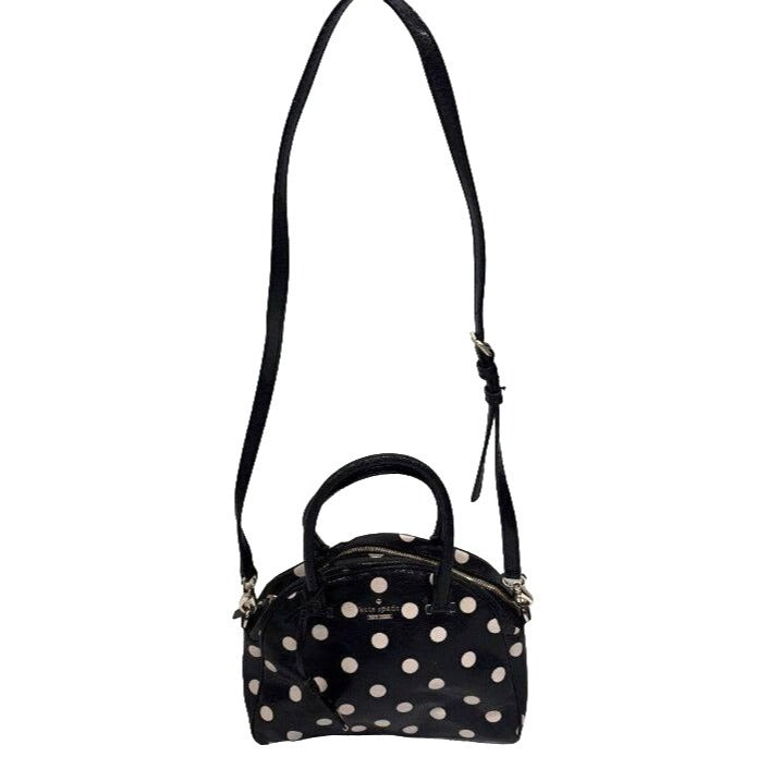 Kate Spade New York Black & Light Pink Polka Dot Leather Crossbody Bag