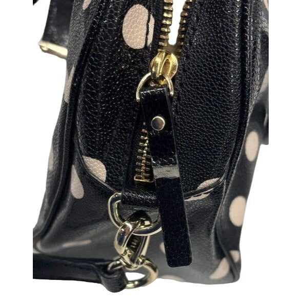 Kate Spade New York Black & Light Pink Polka Dot Leather Crossbody Bag