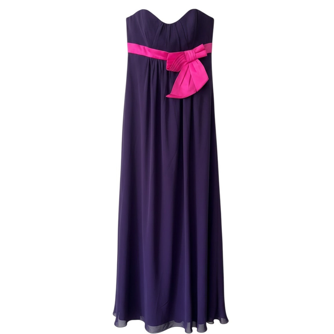Alfred Angelo Purple Strapless Gown Formal Maxi Dress Size 8