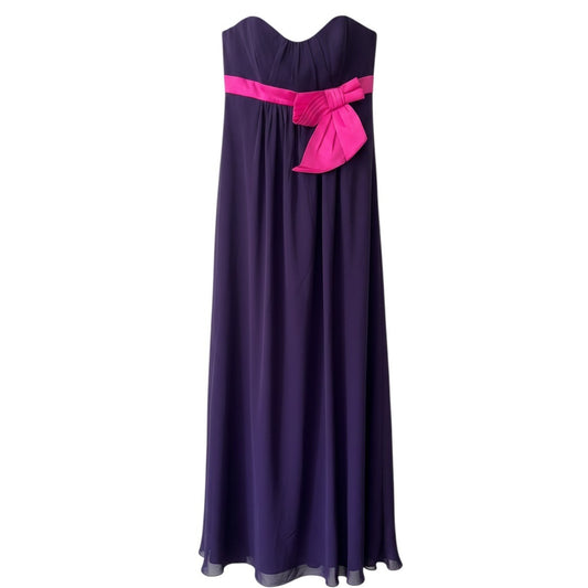Alfred Angelo Purple Strapless Gown Formal Maxi Dress Size 8