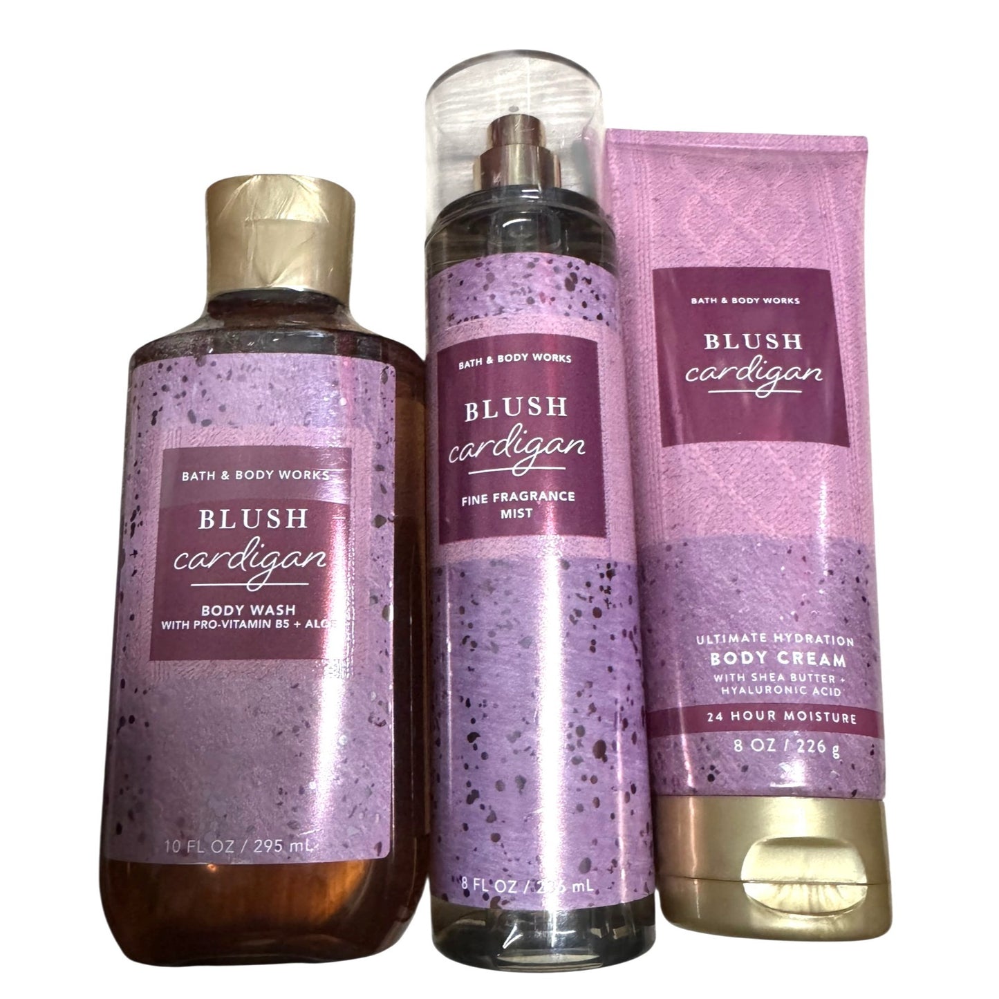 Bath & Body Works Blush Cardigan 3 Piece Set NEW