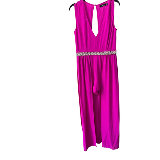 Crystal Sky Women's Magenta Sleeveless Jumpsuit Size 15