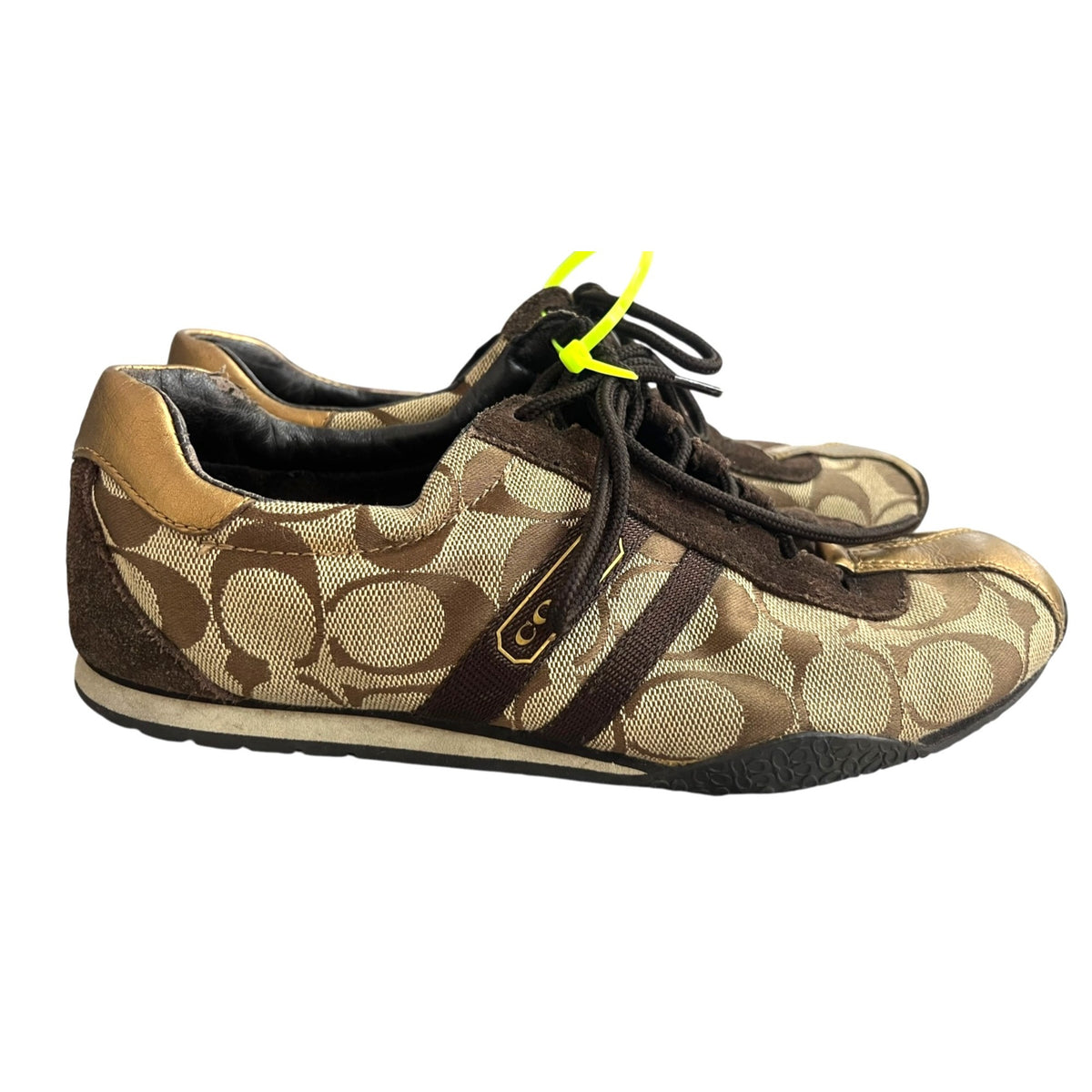Coach Katie Monogram Signature Logo Sneakers Women's Size 6.5M