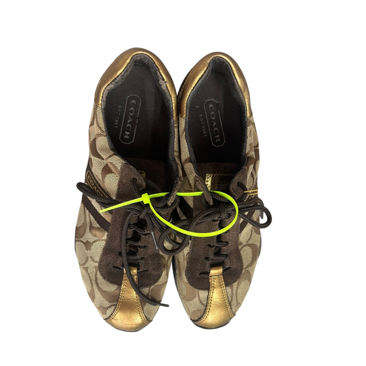 Coach Katie Monogram Signature Logo Sneakers Women's Size 6.5M