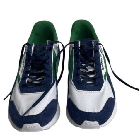 Reebok Classic Retro Style Sneakers Green/Blue/White Size 8.5 Mens Athletic Shoes